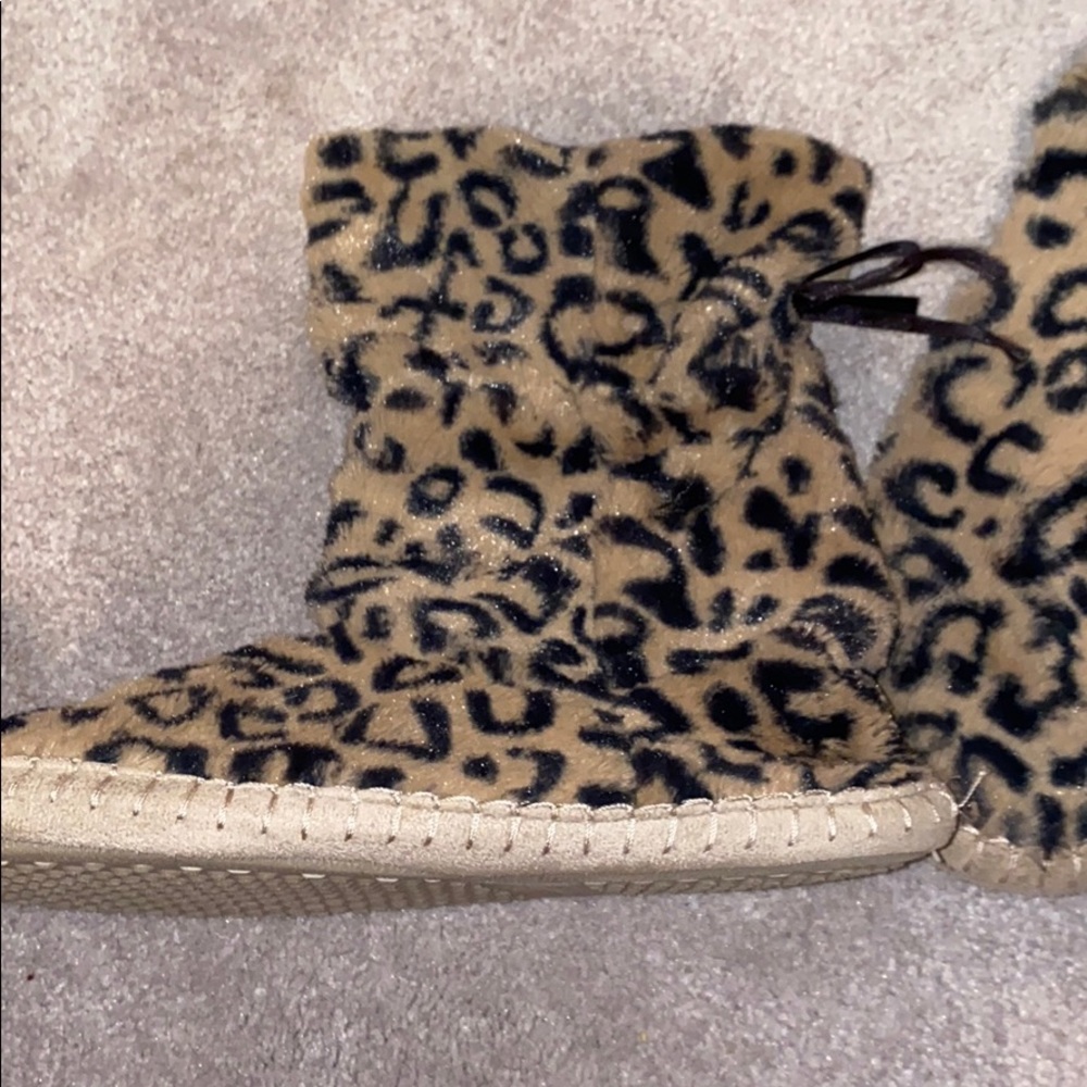 Cheetah Print Boot Slippers